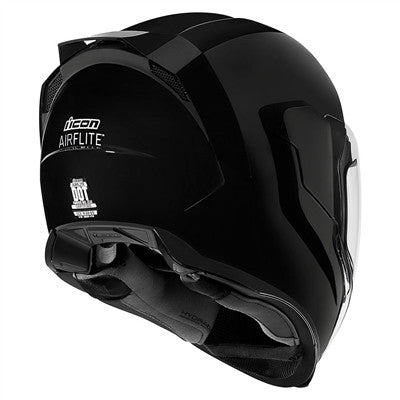 Icon Airflite Gloss Solid Full Face Helmet - Black