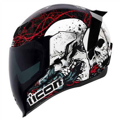 Icon Airflite Skull 18 Full Face Helmet - Black
