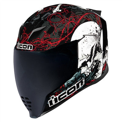 Icon 2019 Airflite Skull 18 Full Face Helmet Black available at Motocross Giant – Motocrossgiant