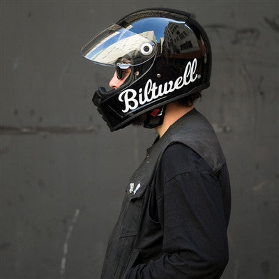 Biltwell Lane Splitter Full Face Helmet - Gloss Black Factory