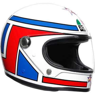 AGV Lucky X3000 Full Face Helmet - White/Red/Blue