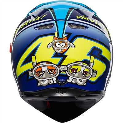 AGV Misano 2015 K-3 SV Full Face Helmet - Blue/Yellow