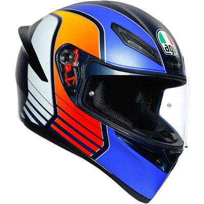 AGV Power K-1 Full Face Helmet - Blue/Orange/White