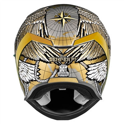 Icon Airform Full Face Helmet - Semper Fi Gold