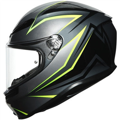 AGV K6 Flash Full Face Helmet - Grey/Black/Lime