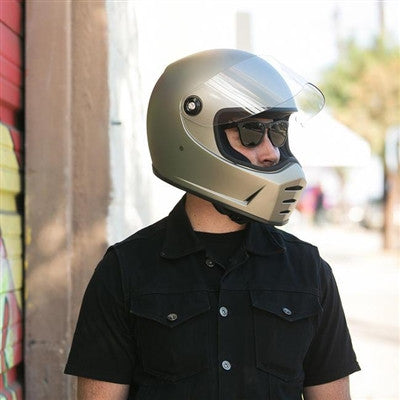 Biltwell Lane Splitter Full Face Helmet - Titanium