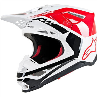 Alpinestars 2020 S-M8 Triple Helmet - Red/White