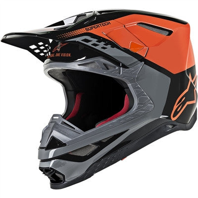 Alpinestars 2020 S-M8 Triple Helmet - Orange/Grey/Black