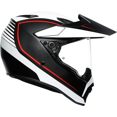 AGV Matte AX-9 Dual Sport Helmet - Matte Black/White/Red