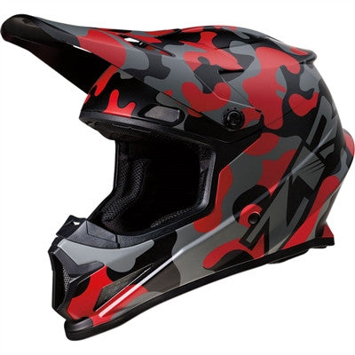 Z1R Rise Camo Offroad Helmet - Red