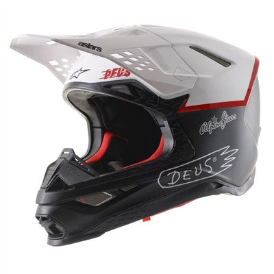 Alpinestars Limited Edition Deus Ex Machina Supertech M8 Offroad MIPS Helmet - Black/White/Red