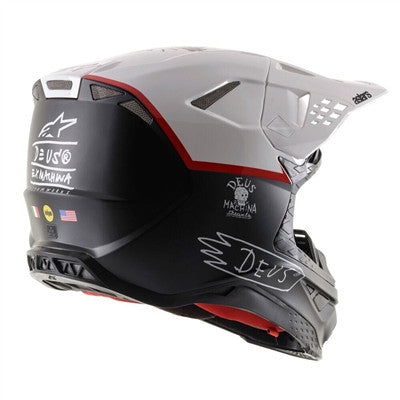 Alpinestars Limited Edition Deus Ex Machina Supertech M8 Offroad MIPS Helmet - Black/White/Red