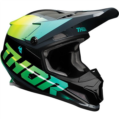 Thor 2023 Sector Fader Offroad Helmet - Acid/Teal