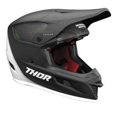 Thor 2023 Reflex Polar Carbon Offroad Helmet - Carbon/White