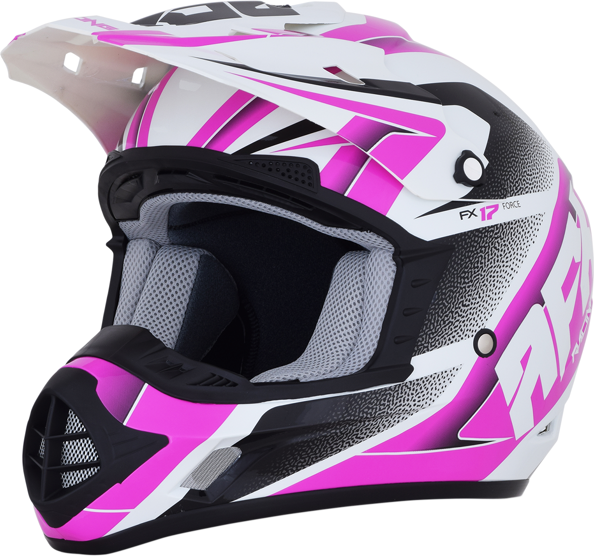 AFX FX-17 Offroad Helmet Force Pearl White/Fuchsia