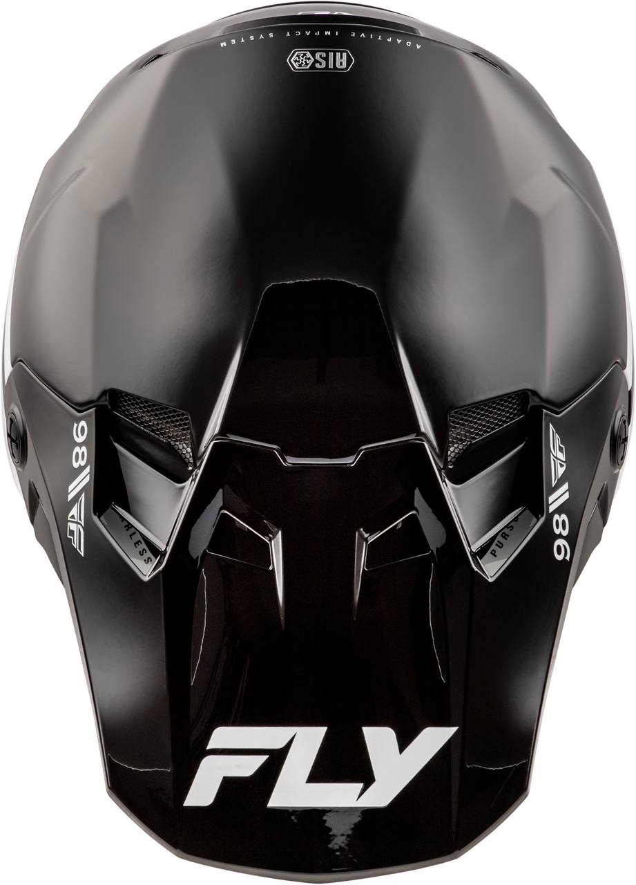 FLY Racing 2025 Youth Formula CC Objective Helmet Black/White Youth Large