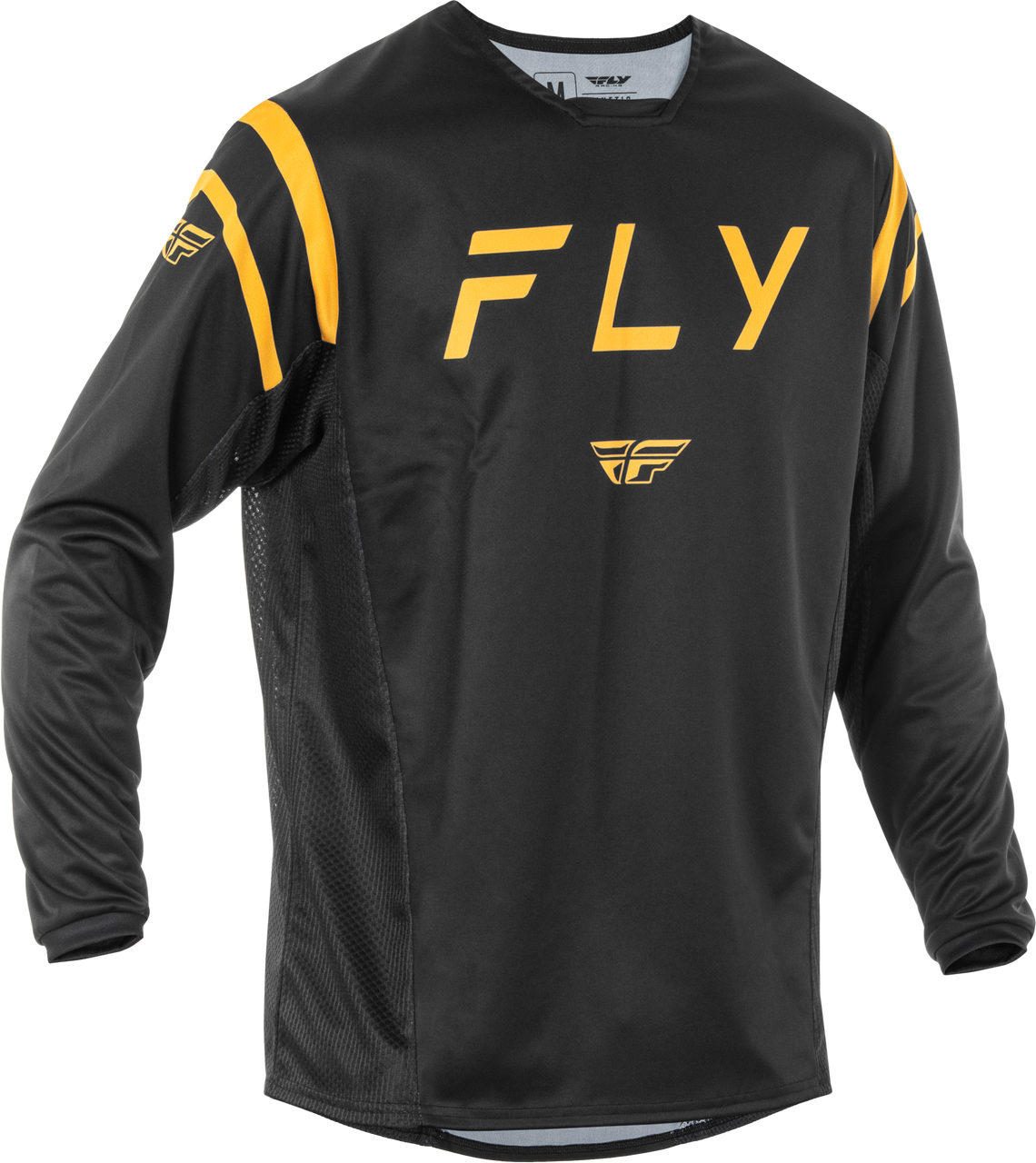 FLY Racing 2025 Kinetic Center Jersey Black/Gold