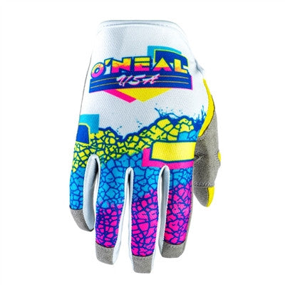 Oneal 2021 Mayhem Gloves - Crackle 91 Yellow/White/Blue