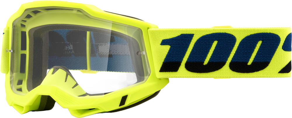 100% - 50013-00003 - ACCURI 2 GOGGLE FLUO YELLOW CLEAR LENS
