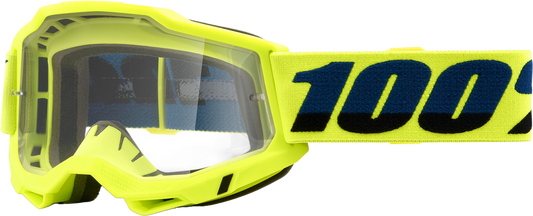 100% - 50013-00003 - ACCURI 2 GOGGLE FLUO YELLOW CLEAR LENS