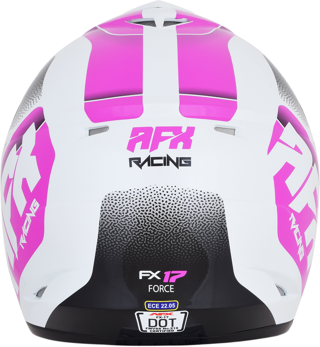 AFX FX-17 Offroad Helmet Force Pearl White/Fuchsia