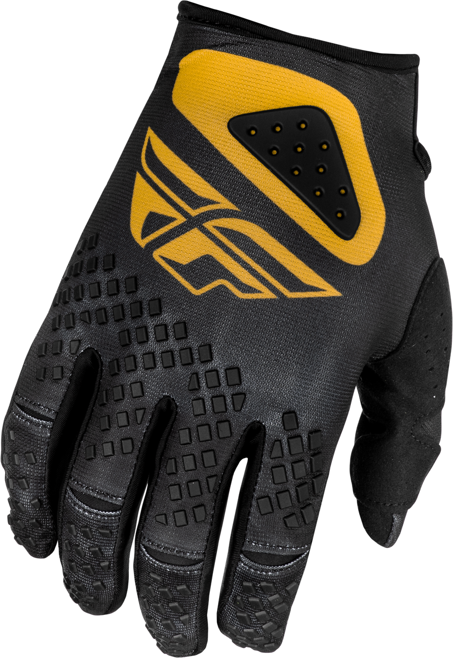 FLY Racing 2025 Youth Kinetic Center Gloves Black/Gold