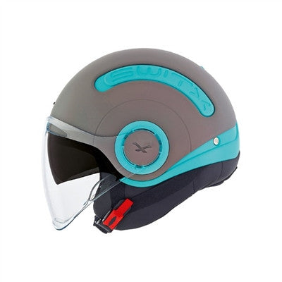Nexx 2017 SX10 SWITX Scooter Helmet - Aqua/Grey