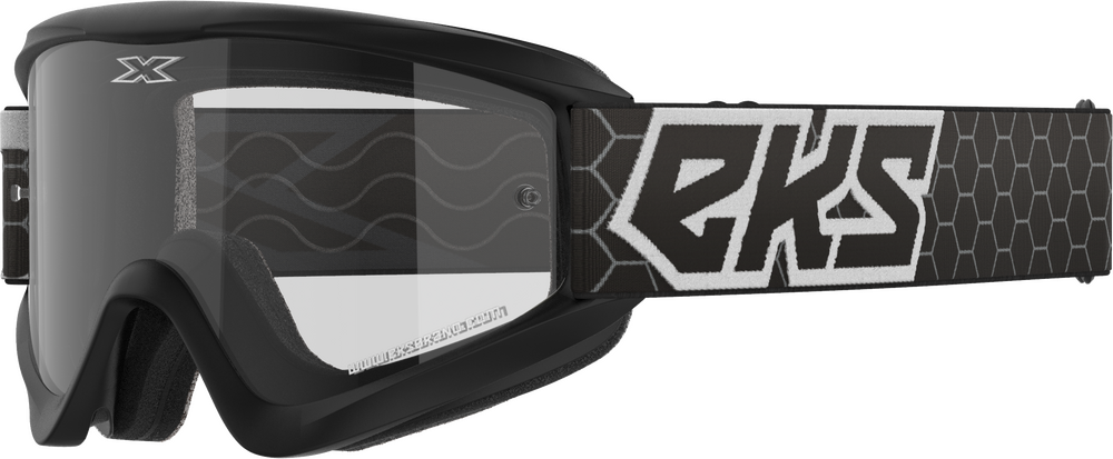 EKS BRAND - 067-60435 - FLAT OUT CLEAR GOGGLE BLACK/WHITE CLEAR