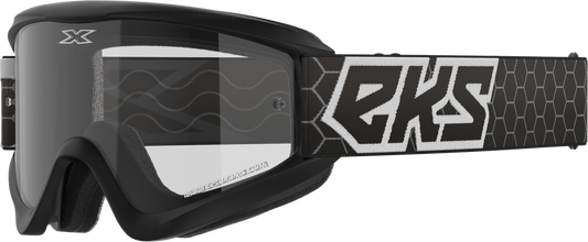 EKS BRAND - 067-60435 - FLAT OUT CLEAR GOGGLE BLACK/WHITE CLEAR