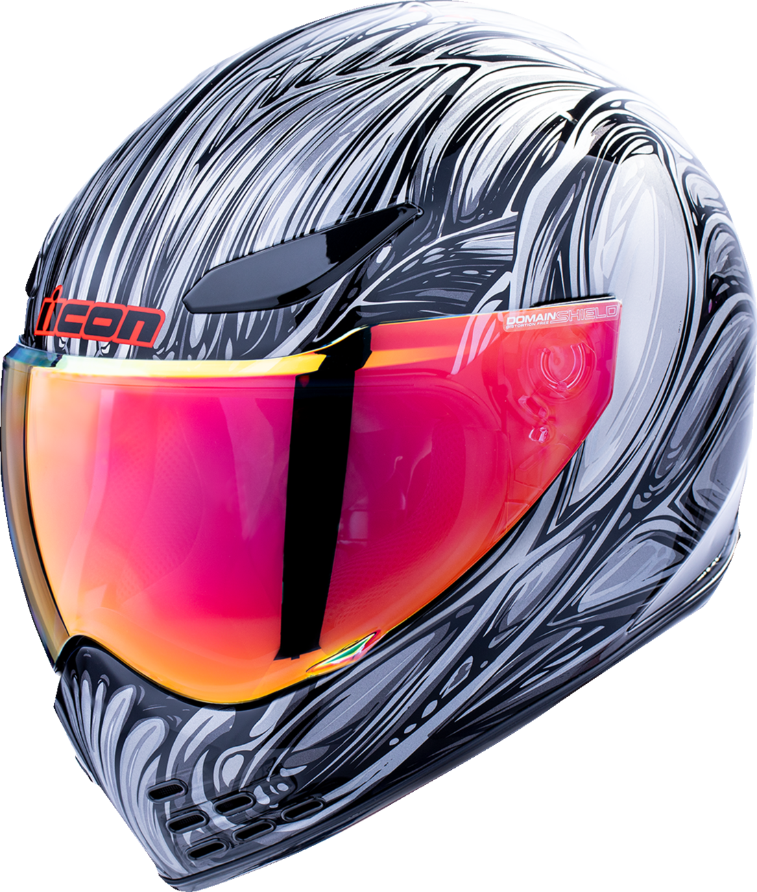 ICON Domain Full Face Helmet Nouveau Silver
