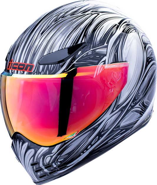 ICON Domain Full Face Helmet Nouveau Silver