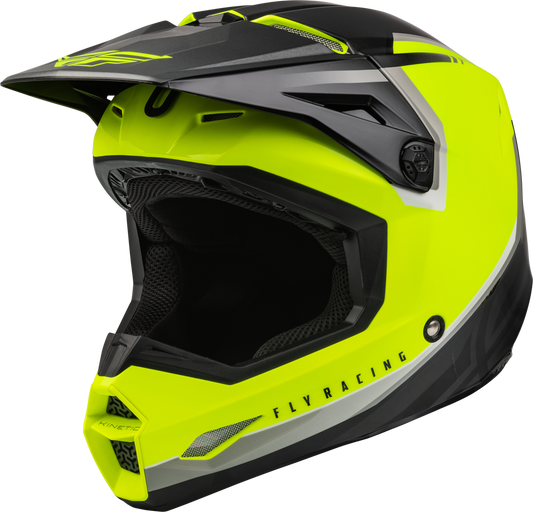 FLY Racing 2023 Youth Kinetic Vision Offroad Helmet Hi-Vis/Black