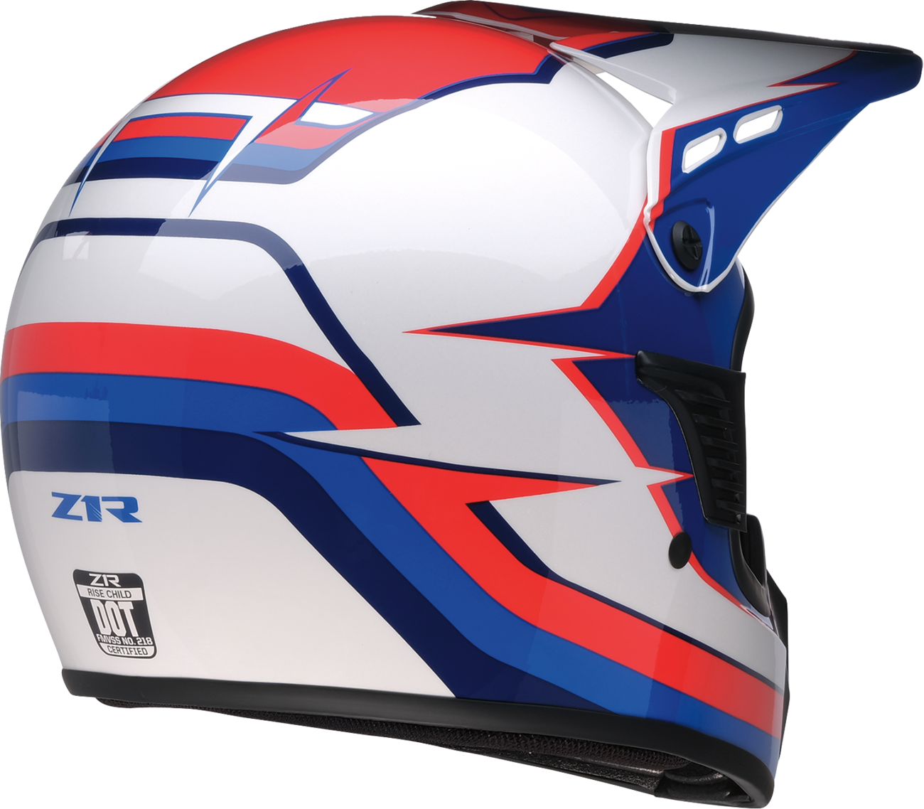 Z1R Child Dirt Maxx Offroad Helmet Vortex Red/White/Blue