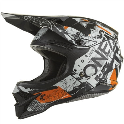 Oneal 2022 3 Series Scarz Helmet - Black/Grey/Orange