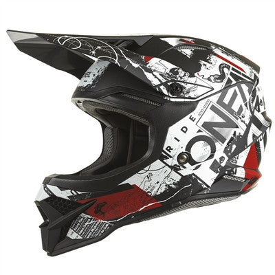 Oneal 2022 3 Series Scarz Helmet - Black/White/Red