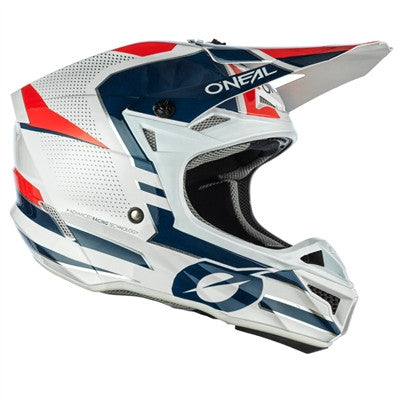 Oneal 2021 5 Series Sleek Offroad Helmet - White/Blue/Red