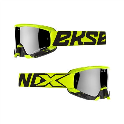 EKS GOX Crossfade Goggles - Flo Yellow Black/Silver Mirror Lens