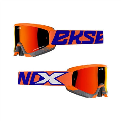 EKS GOX Crossfade Goggles - Flo Orange Blue/Red Mirror Lens