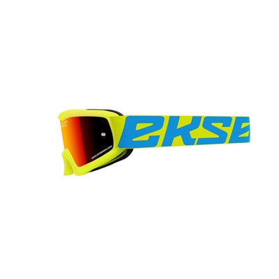 EKS X-Grom Youth Goggles - Flo Yellow/Red Mirror Lens
