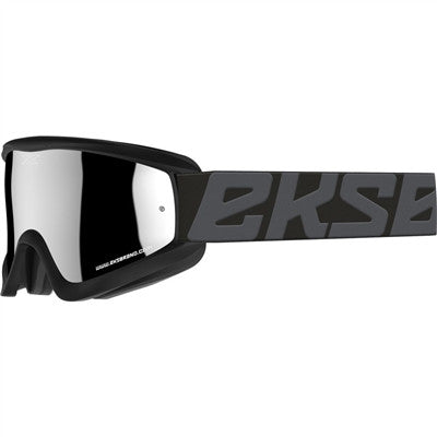 EKS Flat-Out Goggle - Stealth Black with Silver Mirror