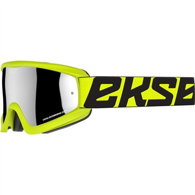 EKS Flat-Out Goggle - Flo Yellow with Silver Mirror