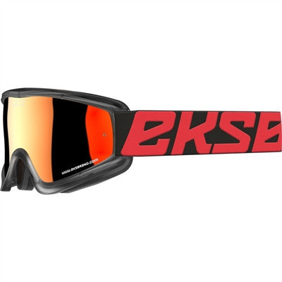 EKS Flat-Out Goggle - Red/Black with Red Mirror