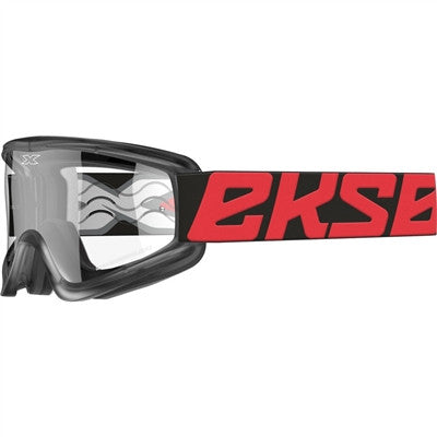 EKS Flat-Out Goggle - Red/Black with Clear Lens
