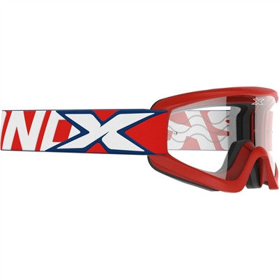 EKS Flat-Out Goggle - Red/White with Clear Lens