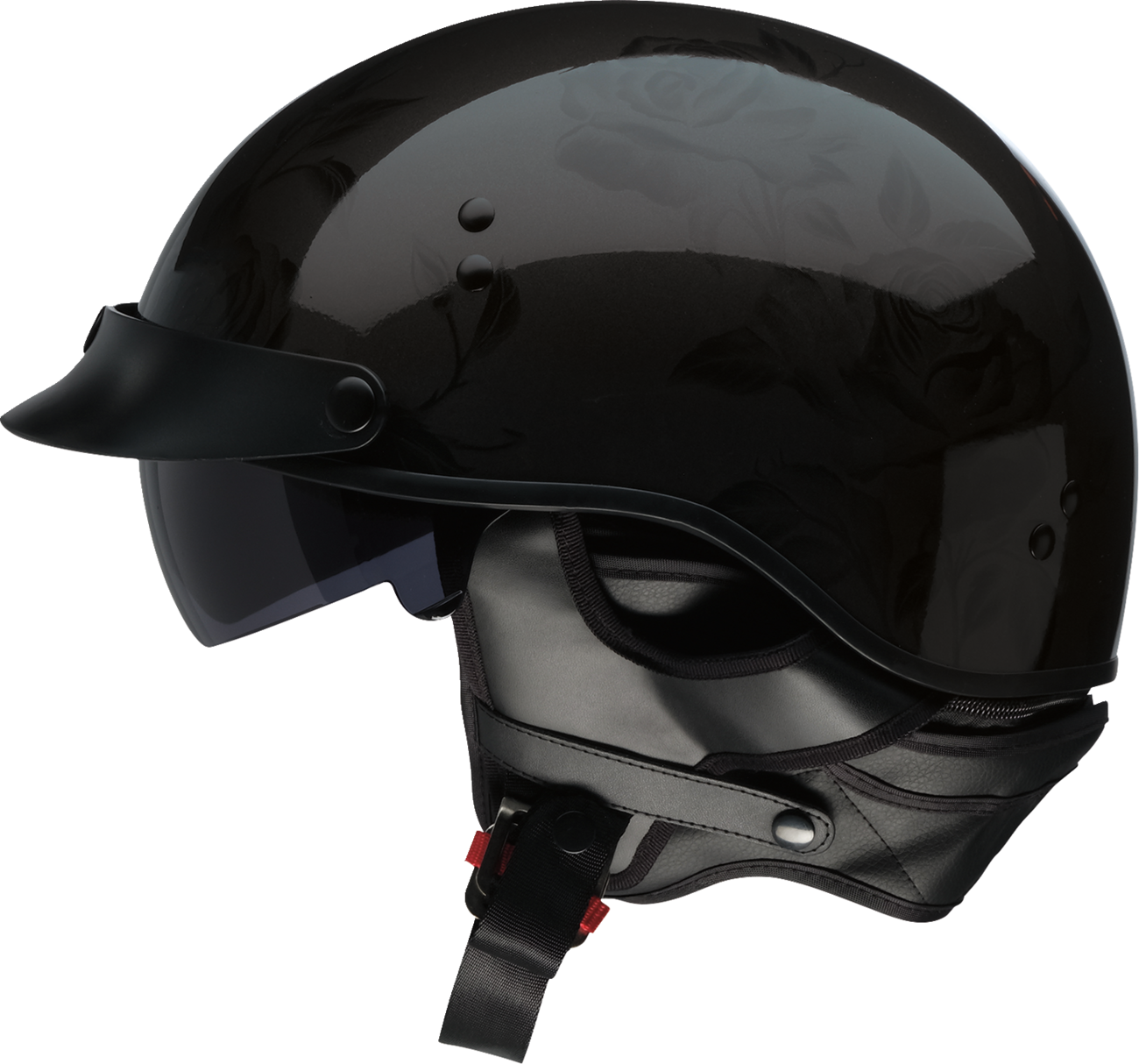 Z1R Vagrant NC Half Cruiser Helmet Rose Black