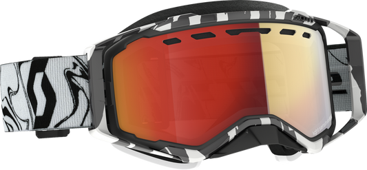 SCOTT - 278603-7082341 - PROSPECT GOGGLE SNOW CROSS LS MARBLE BLK/WHT W/LS RED CHROME