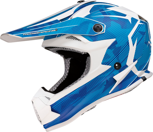 Moose Racing Youth F.I. Agroid MIPS Helmet Blue/White
