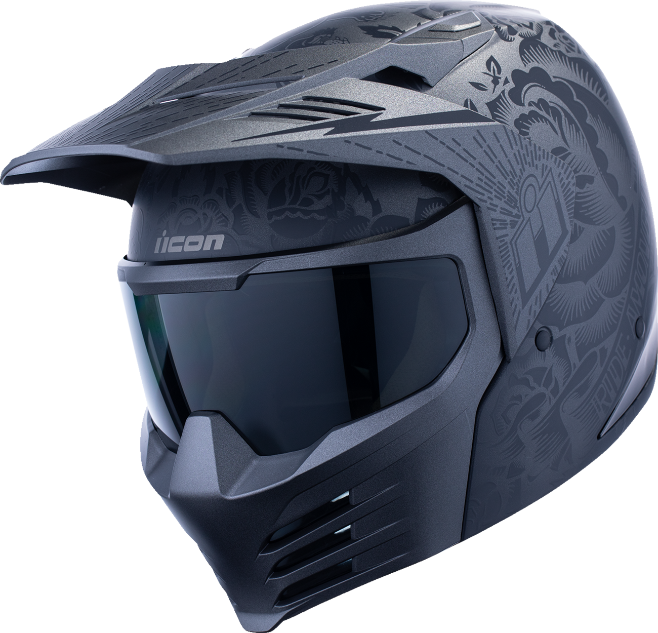 ICON Elsinore Full Face Helmet Darkgard Black