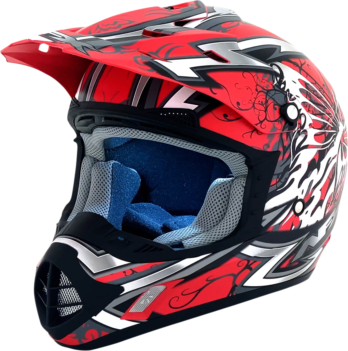 AFX FX-17 Offroad Helmet Butterfly Matte Ferrari Red