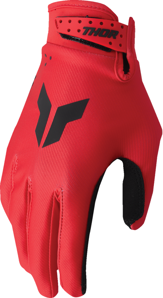 Thor 2026 Youth Launchmode Split Gloves Red
